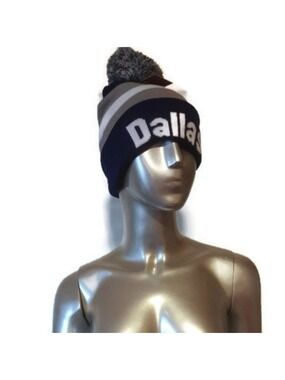 Dallas Cowboys Blue Silver Knit Beanie Hat NWT